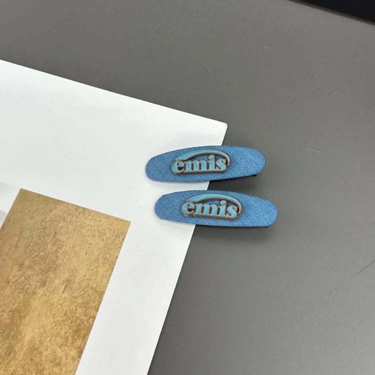 emis Uncategorized Logo Snap Hair Clips and Mini Claw — SKU-04-blue pair