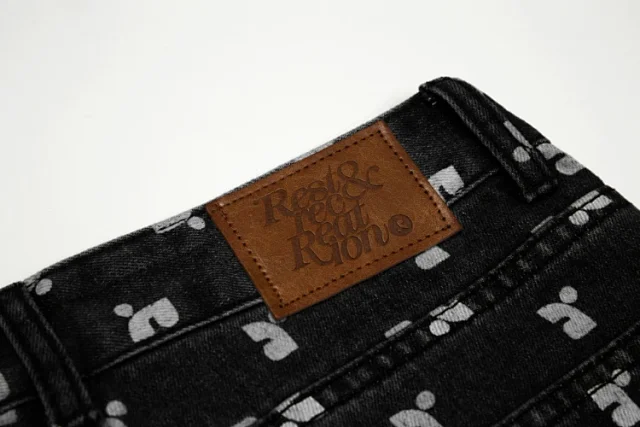 Rest & Recreation Jeans Style 805 straight-leg all-over logo print product detail image 3