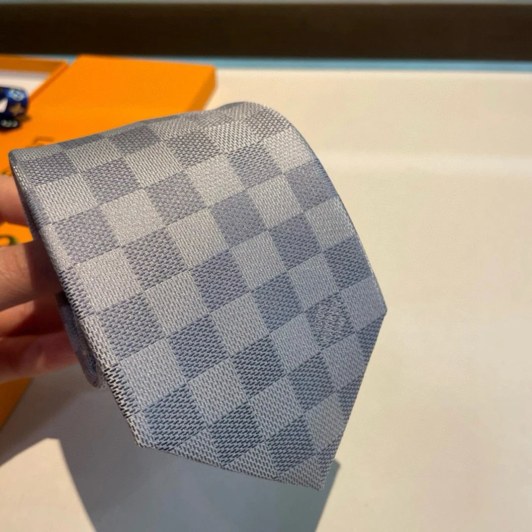 Louis Vuitton Ties Checkered Jacquard Tie — 09