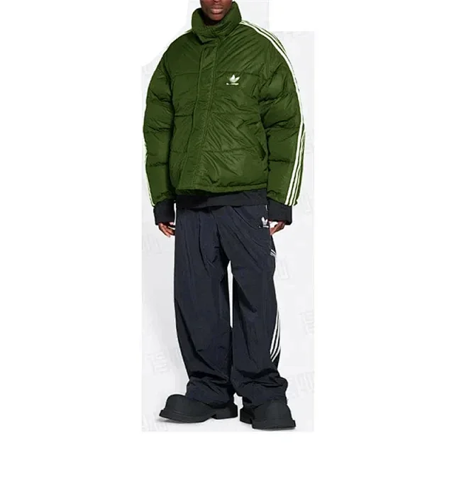 Adidas Jackets Trefoil three-stripe puffer jacket product detail image 8