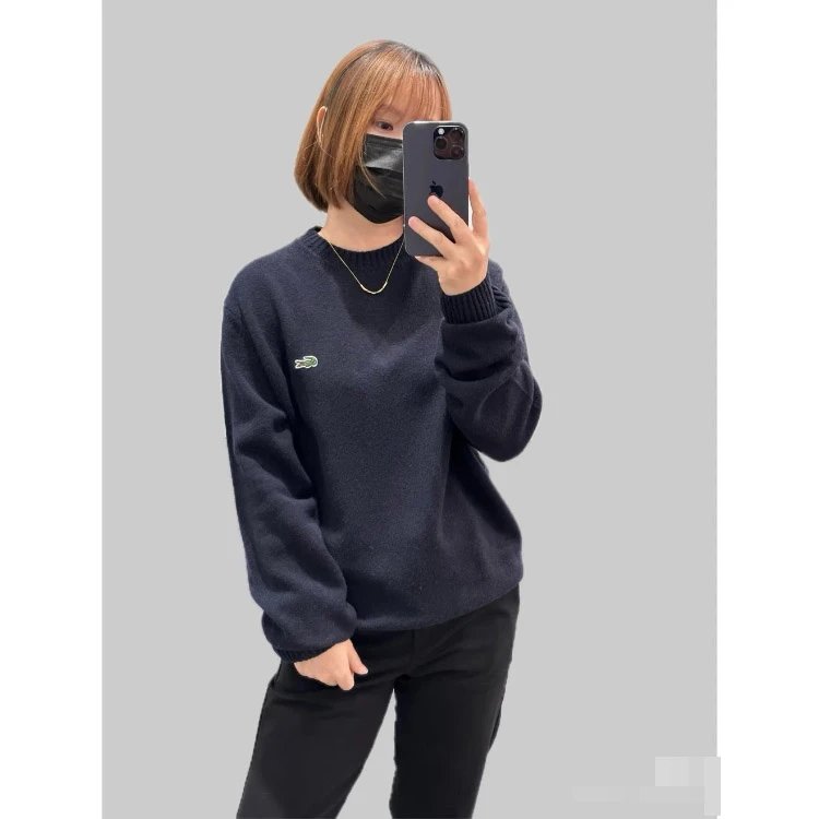 Lacoste Knitwear Crew-Neck Crocodile Logo Knit Sweater image 3