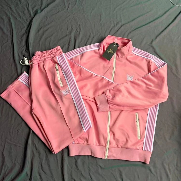 Needles Tracksuits N 248 striped embroidered zip-up tracksuit image 3
