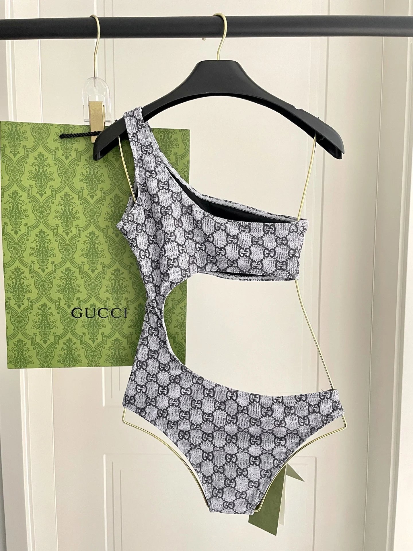 Gucci Swimwear One-Shoulder Cutout One-Piece Swimsuit image 4