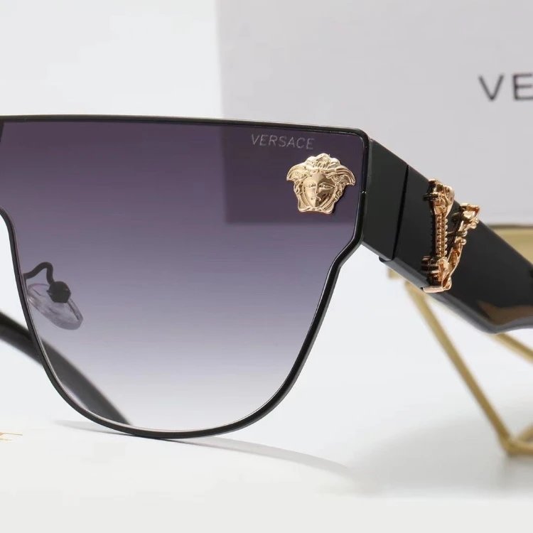 Versace Oversized shield sunglasses with Medusa head accents image 5