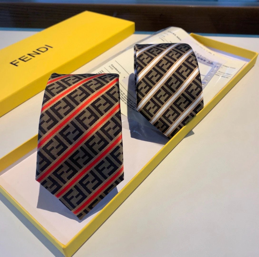 Fendi FF Logo Silk Tie