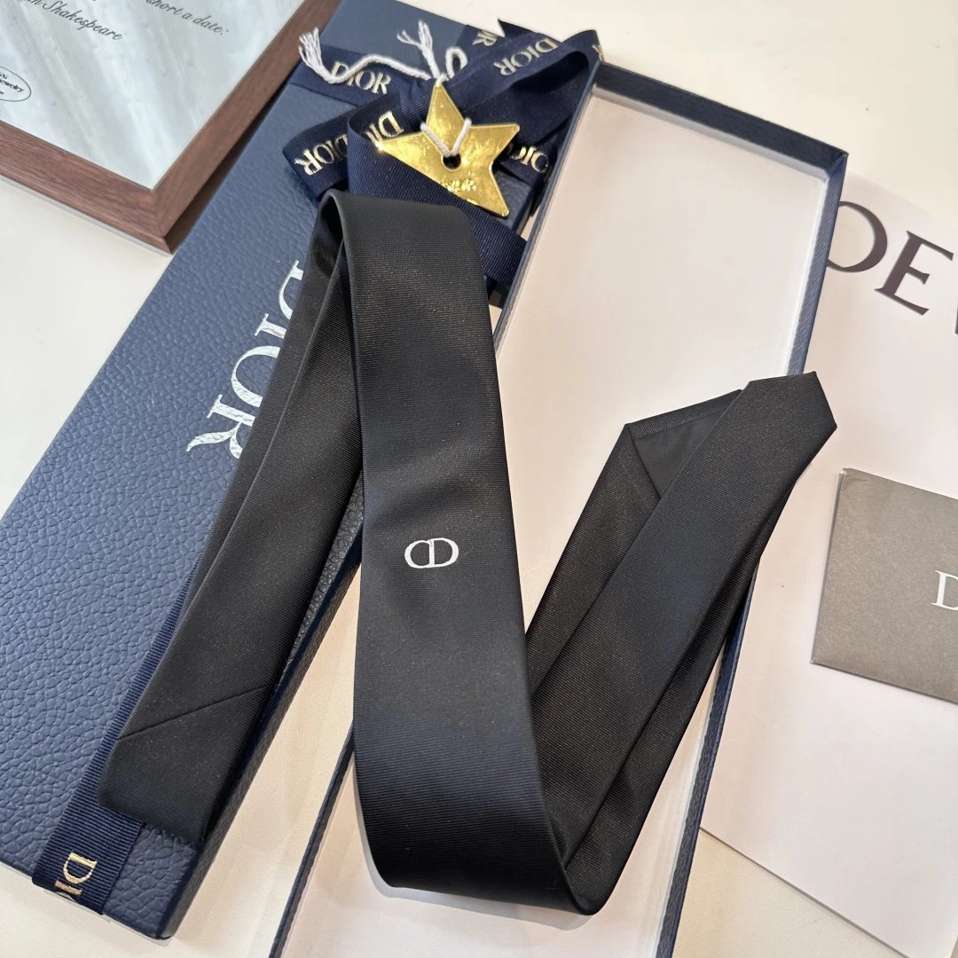 Dior Ties CD Logo 6569 — Black