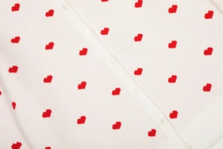 AMI Knitwear Heart Jacquard Button Cardigan image 3