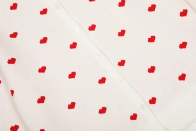 AMI Knitwear Heart Jacquard Button Cardigan product detail image 3