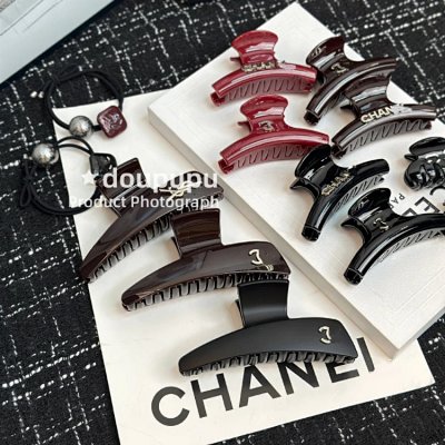 Chanel CC Logo Hair Claw Clips
