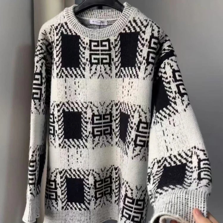 Givenchy Patchwork-Print Knit Sweaters