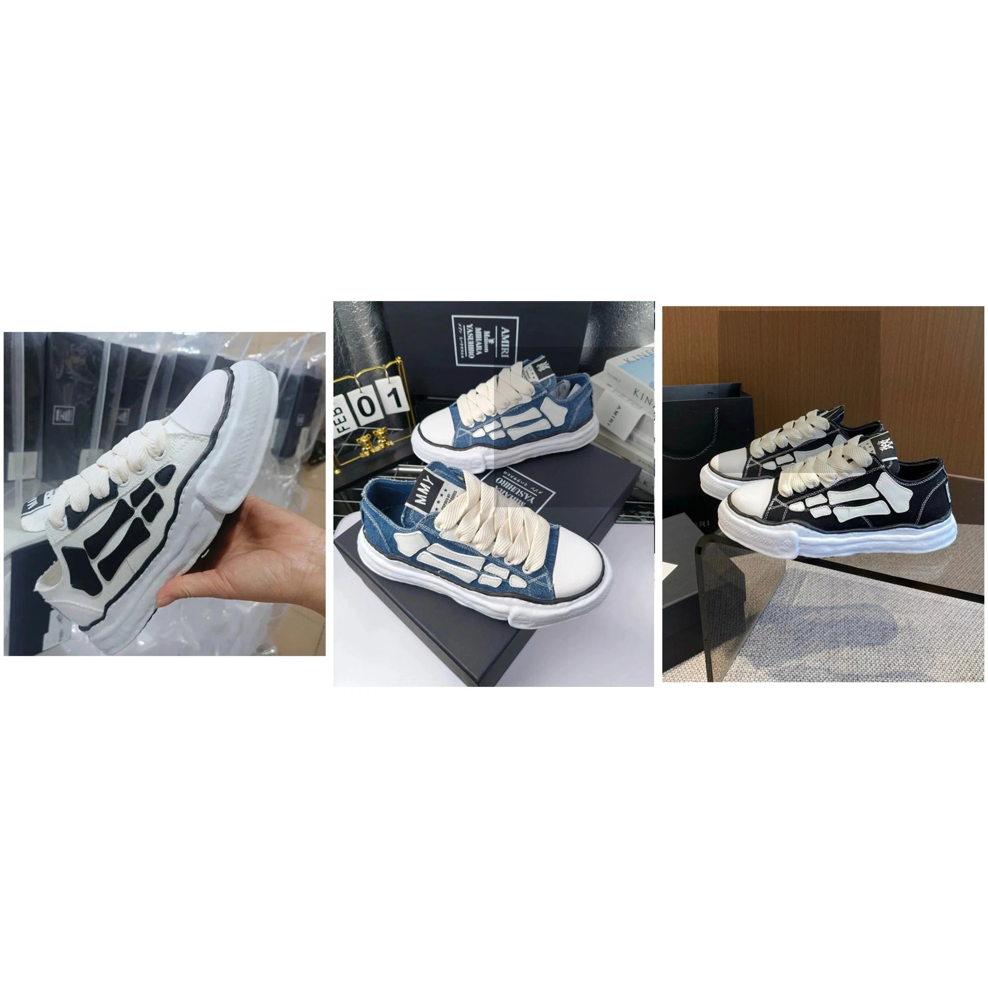 Yohji Yamamoto × Adidas Y-3 Qasa High Skeleton Sneakers