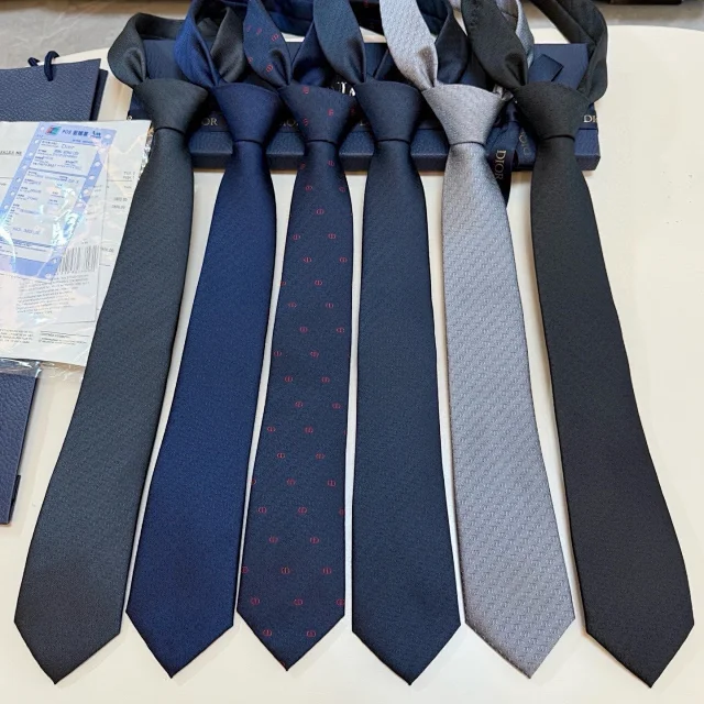 Dior Ties 6552 Jacquard Logo Necktie product detail image 1