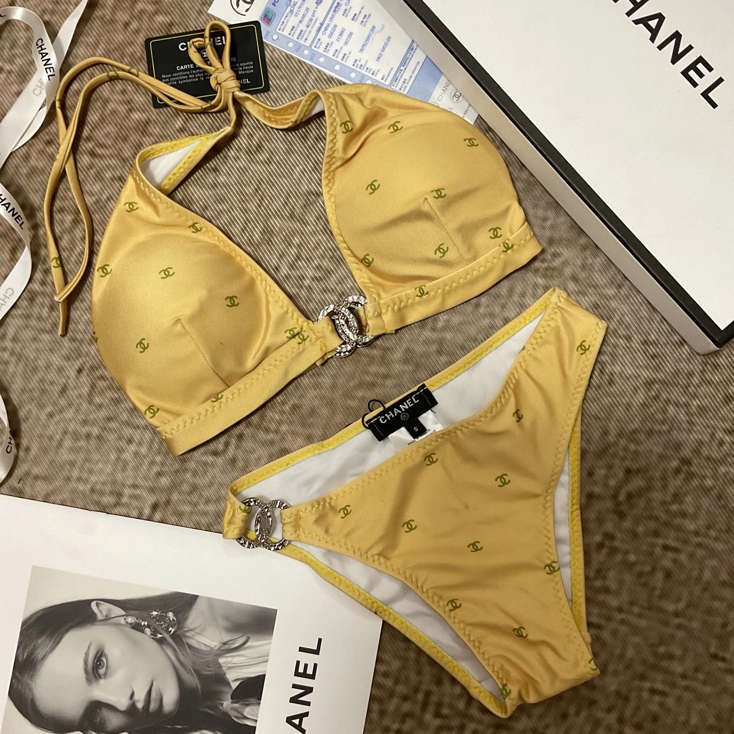 Chanel Swimwear Logo-print one-piece and bikini styles — 9