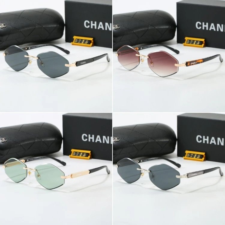 Chanel Rimless Octagonal Sunglasses