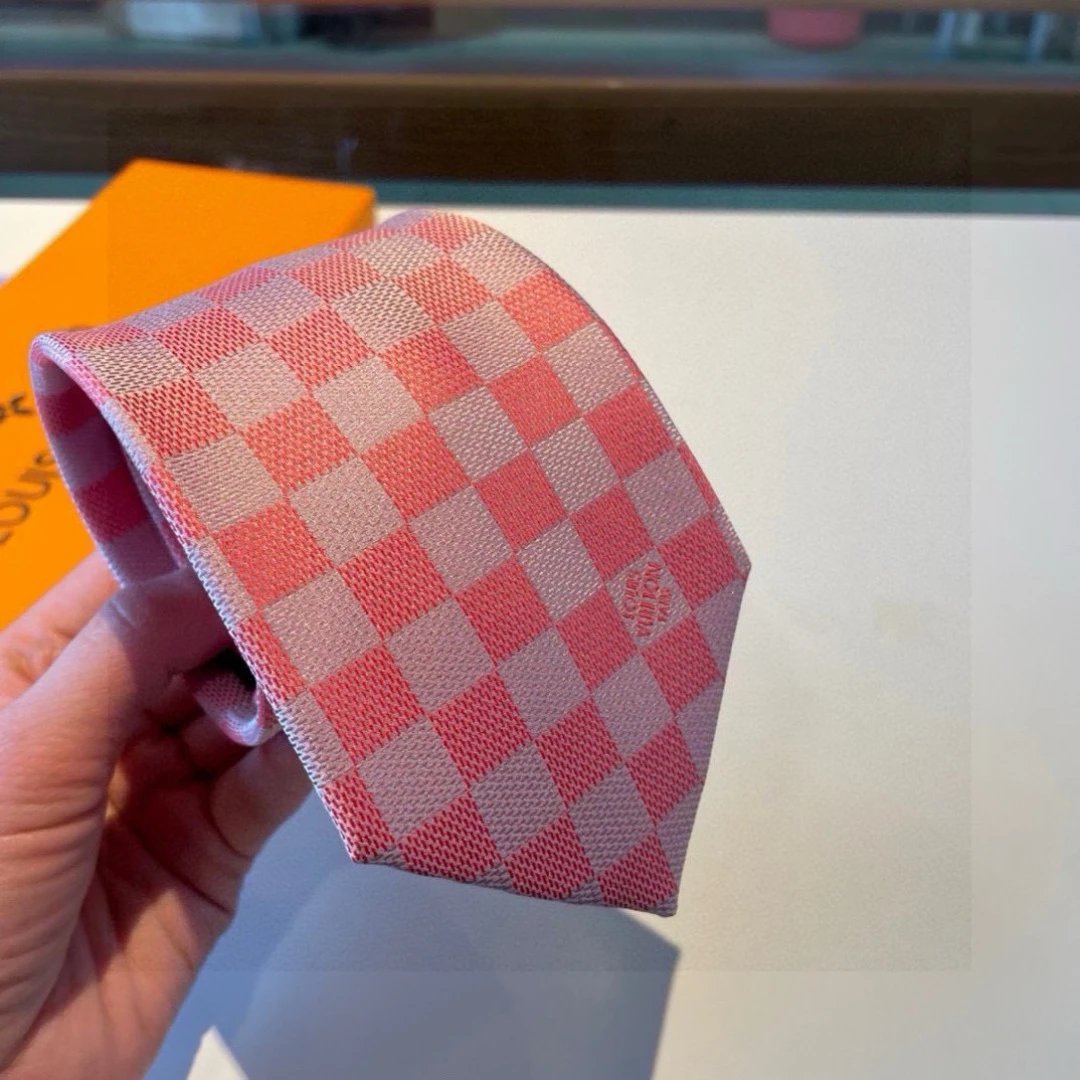 Louis Vuitton Ties Checkered Jacquard Tie — 07