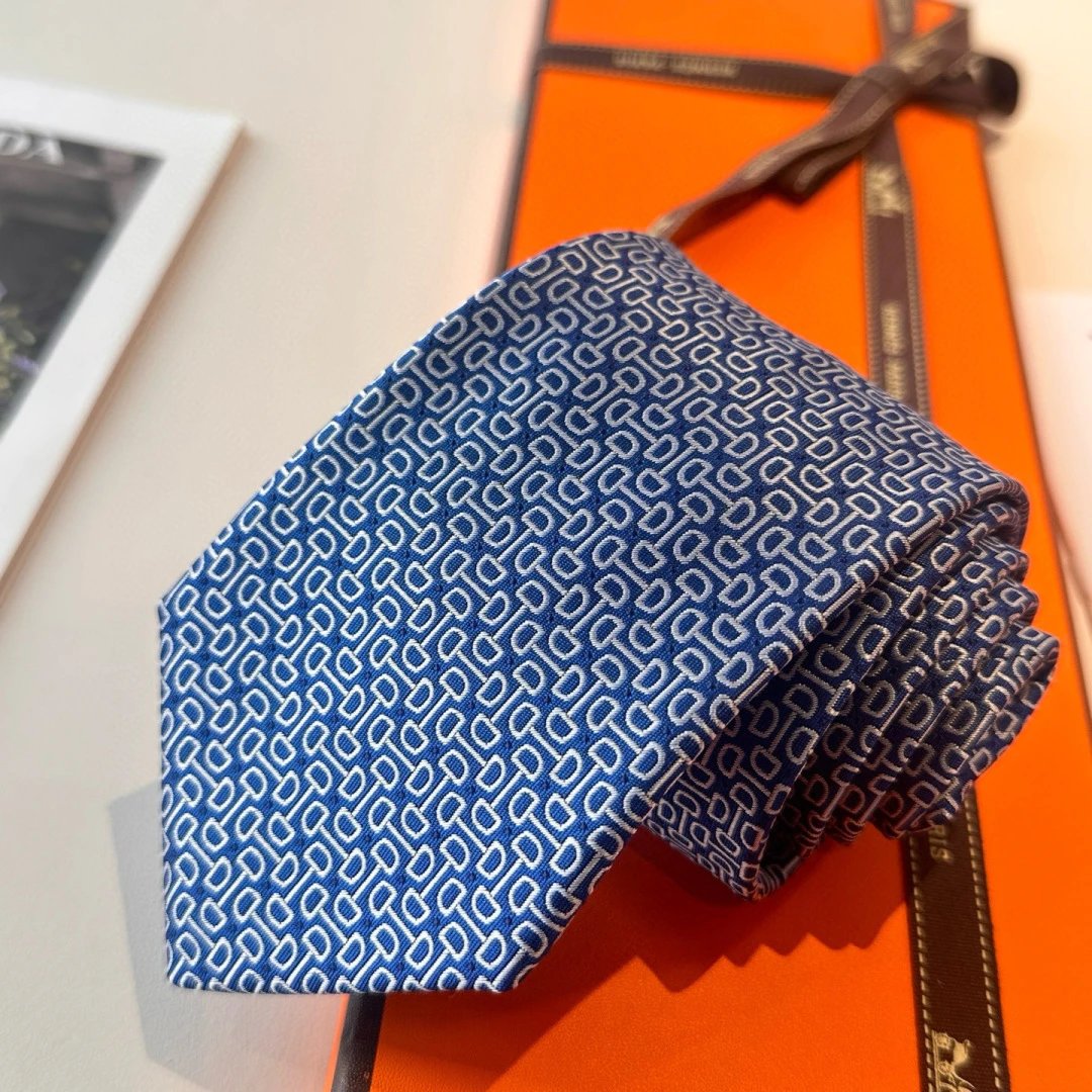 Hermès Ties Geometric Link Pattern — 01