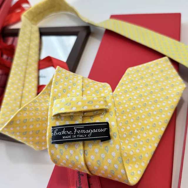 Ferragamo Ties Horseshoe-pattern silk necktie product detail image 5