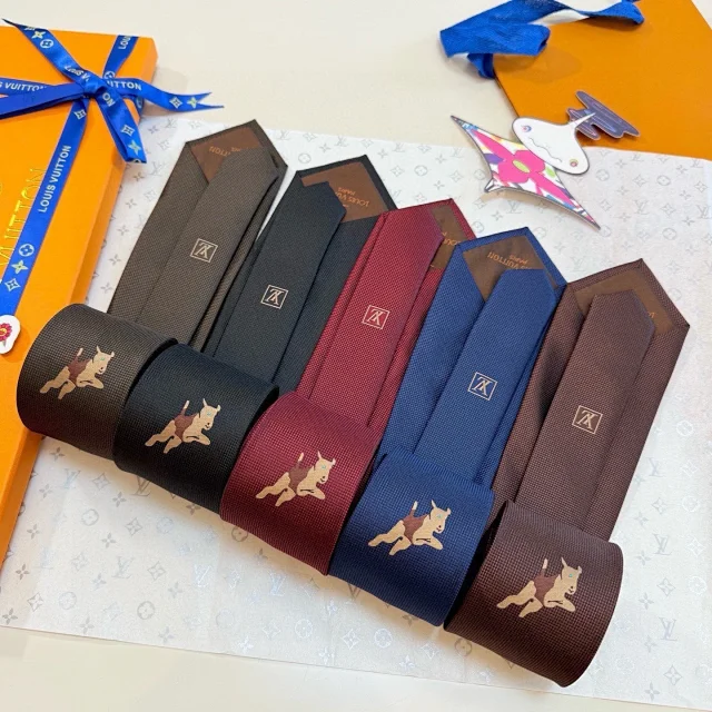 Louis Vuitton Ties 6584 embroidered mascot product detail image 3