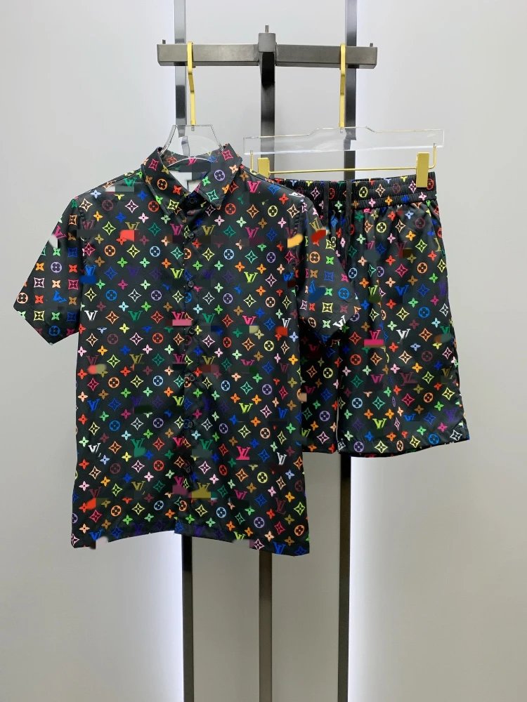 Louis Vuitton Matching Sets Monogram short-sleeve shirt and shorts set — SKU-27-020 Black