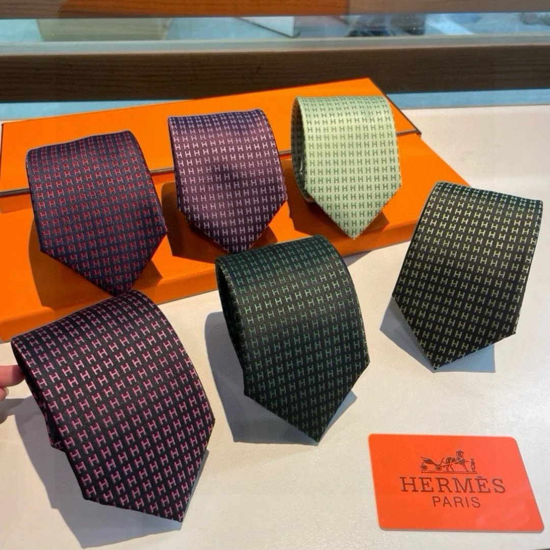 Hermès Ties H monogram patterned tie image 1