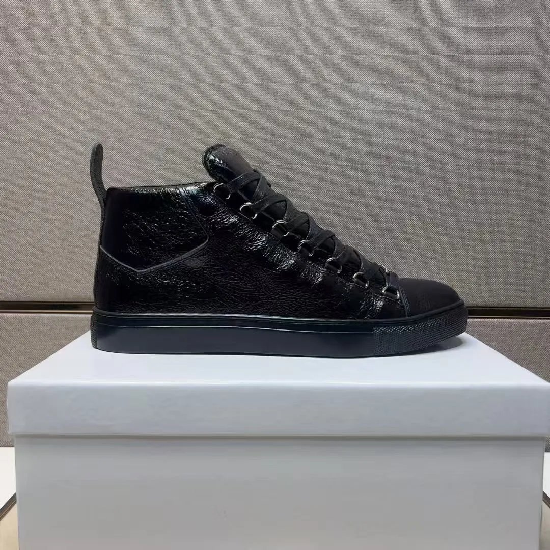 Unbranded Sneakers High-Top Lace-Up Leather image 2