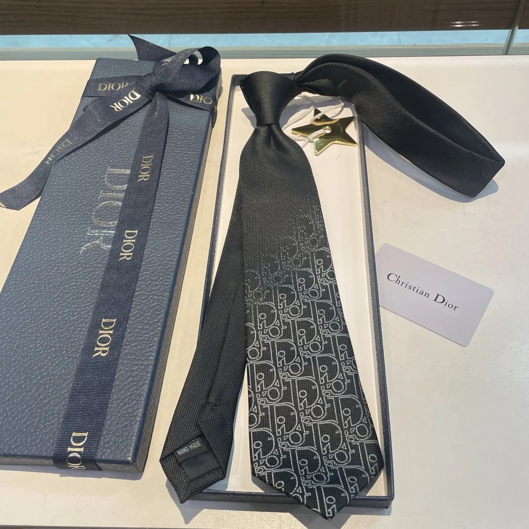 Dior Ties CD Diamond Pattern Tie image 6