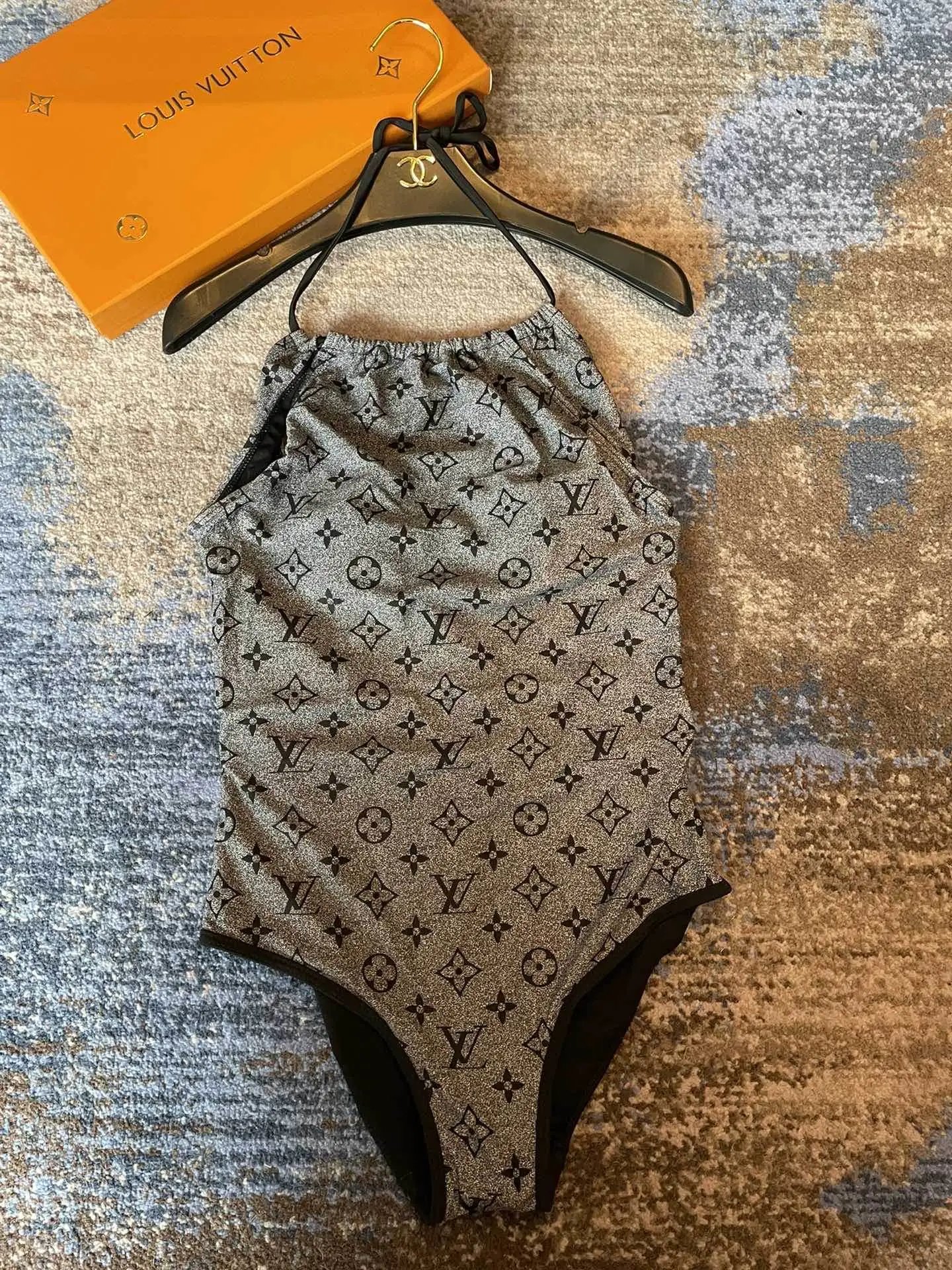 Louis Vuitton Swimwear One-Piece Monogram Swimsuit with Spaghetti Straps image 7