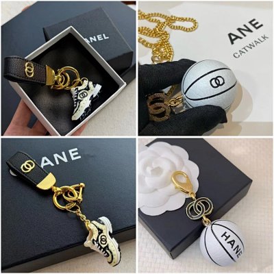 Chanel B22 Sneaker and Basketball Keychains