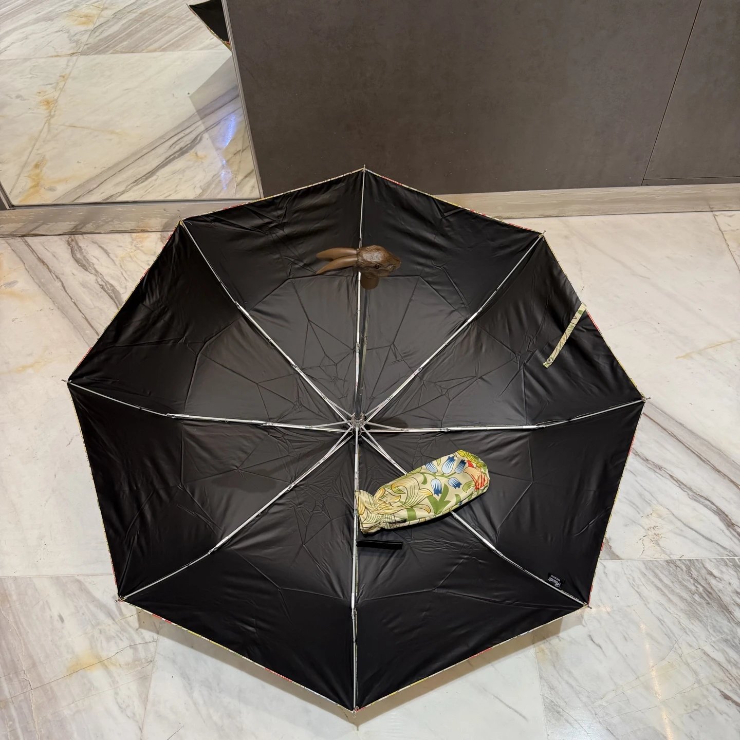 Pasotti Uncategorized Folding Umbrella with Rabbit Handle image 7