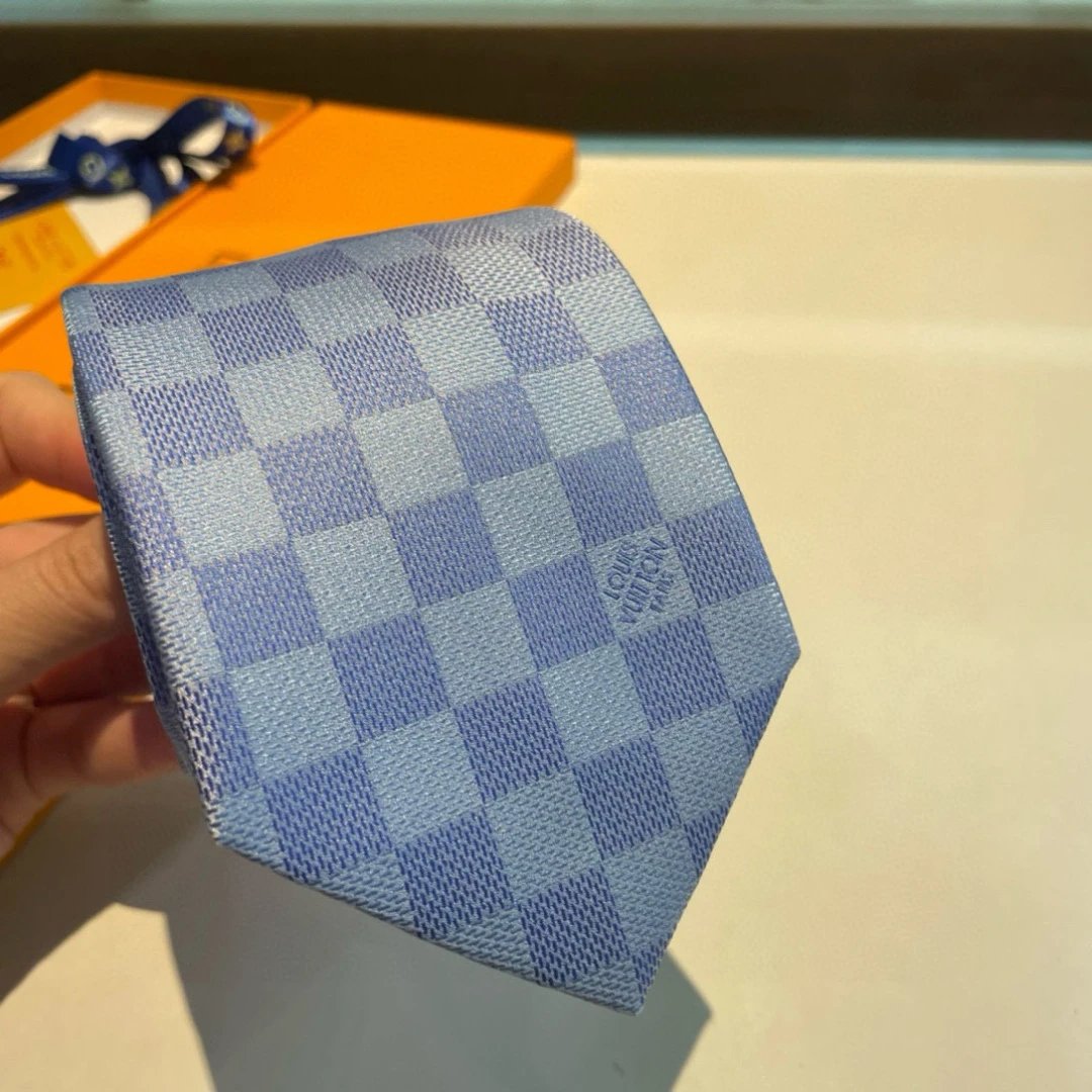 Louis Vuitton Ties Checkered Jacquard Tie — 03