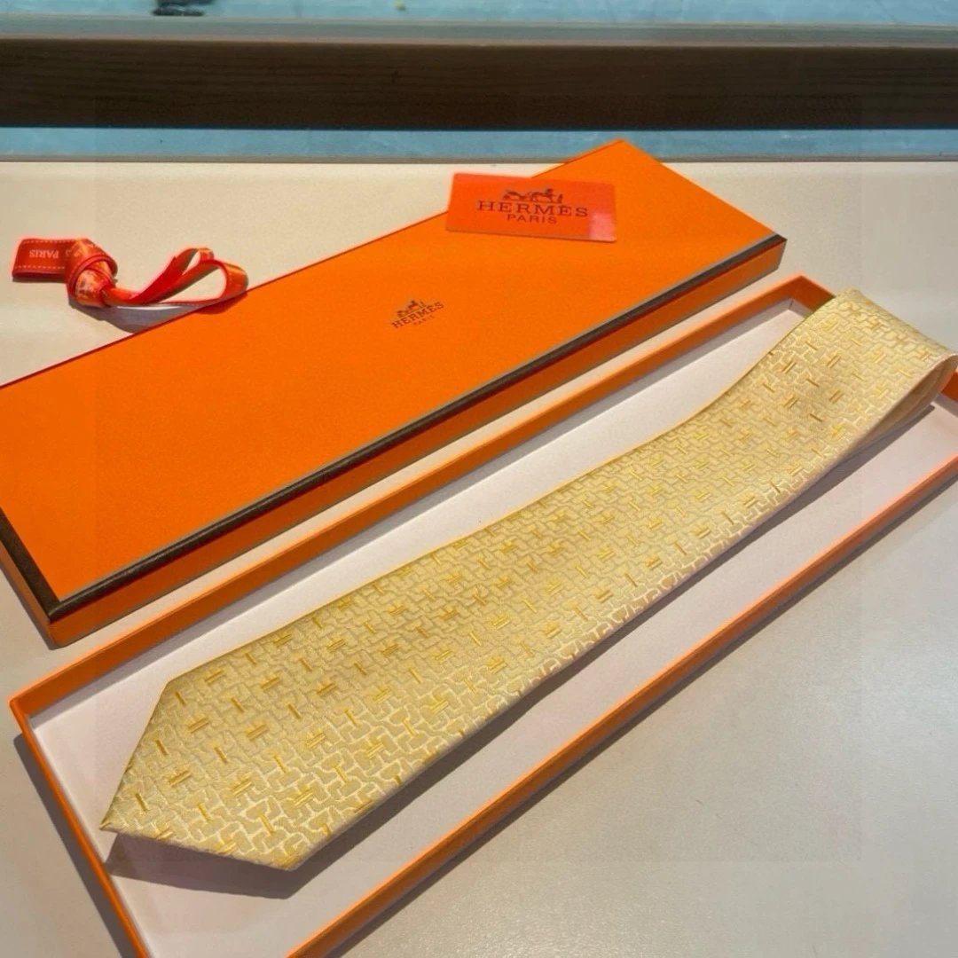 Hermès Ties Jacquard geometric-pattern silk tie image 2