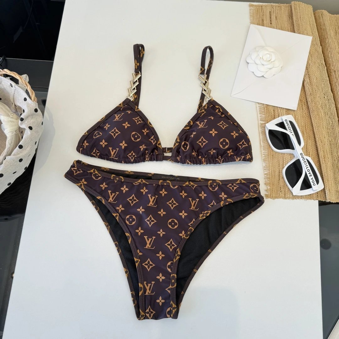 Louis Vuitton Swimwear Triangle tie-side bikini set — 7