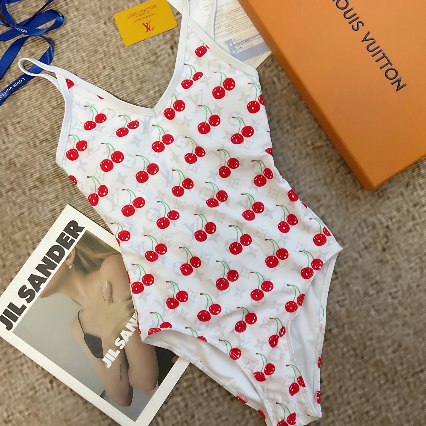Louis Vuitton Swimwear One-Piece Monogram Swimsuit with Spaghetti Straps — 8