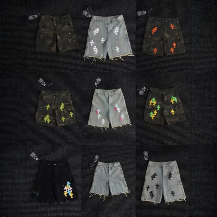 Chrome Hearts Cross-Patch Denim Shorts [28 styles]