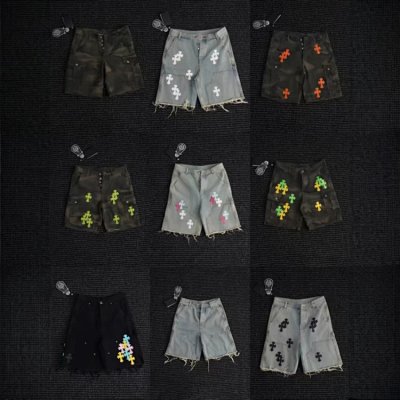 Chrome Hearts Cross-Patch Denim Shorts [28 styles]