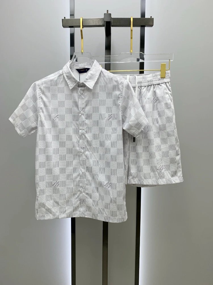 Louis Vuitton Matching Sets Monogram short-sleeve shirt and shorts set — SKU-13-015 White