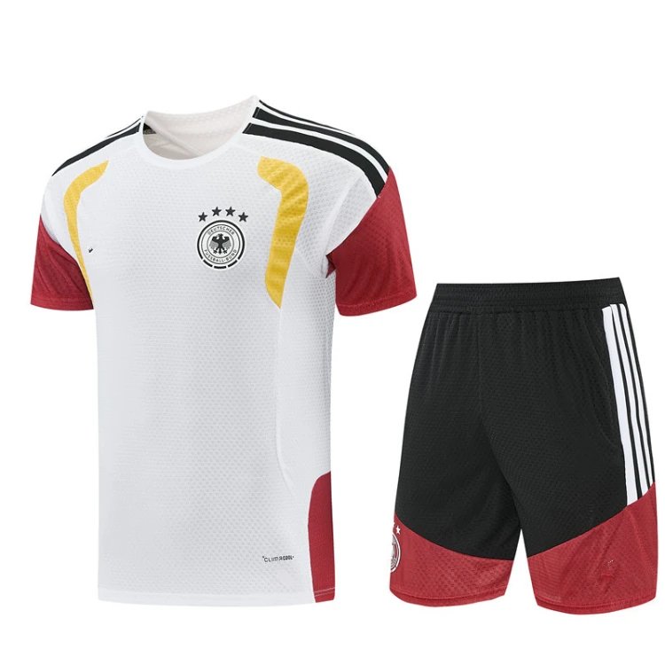 Unbranded Football Jerseys Short-Sleeve Jersey and Shorts Set — SKU-09-26 German White Short-Sleeve Set