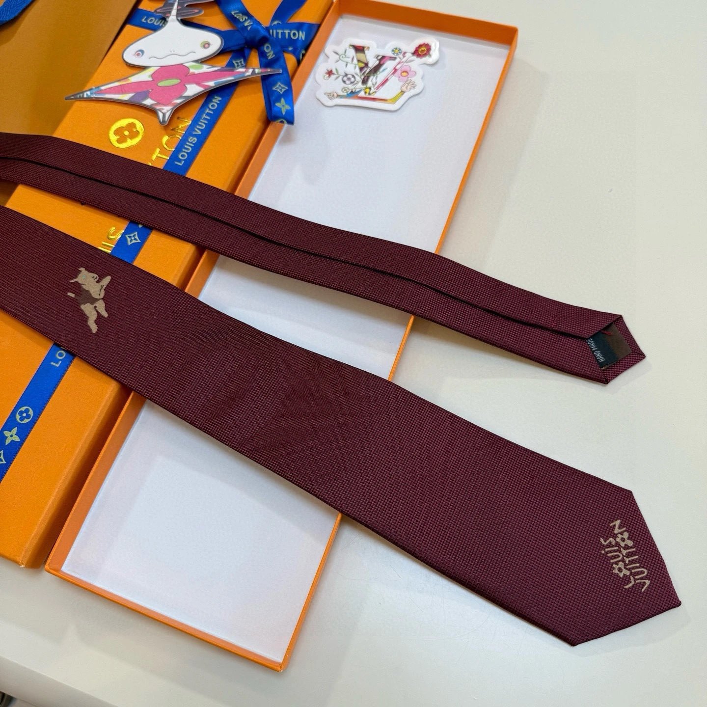 Louis Vuitton Ties 6584 embroidered mascot image 4