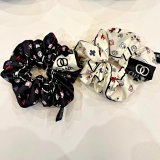 Chanel Camellia Print Silk Scrunchies