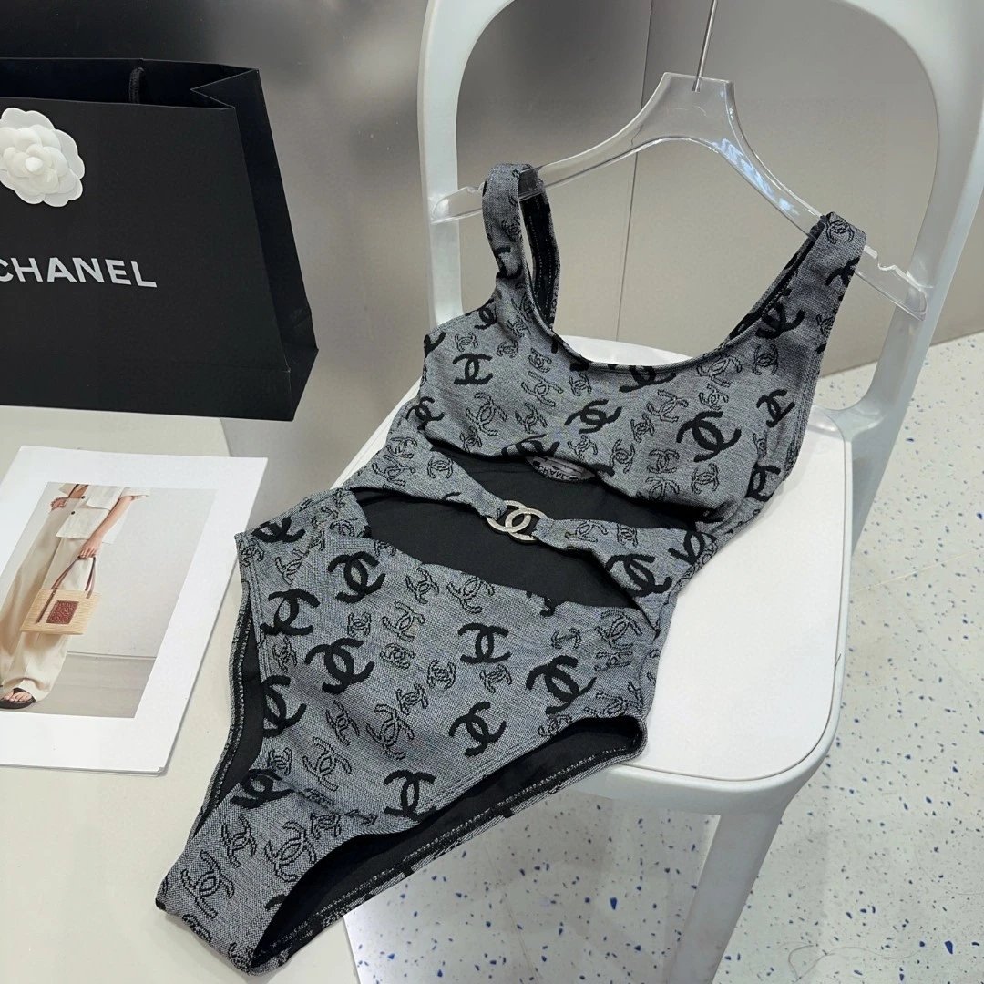 Chanel Swimwear Logo-print one-piece and bikini styles — 2
