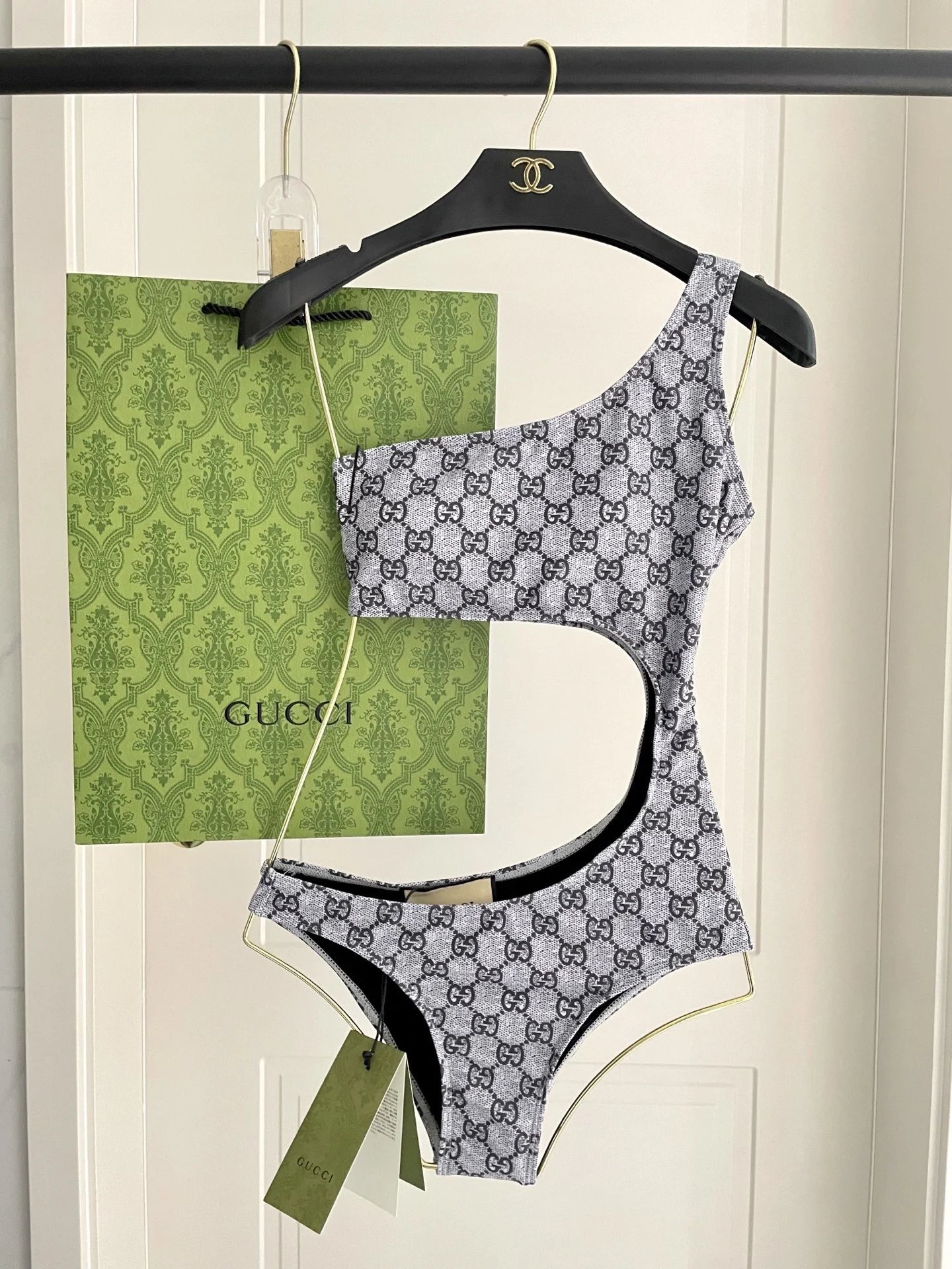 Gucci Swimwear One-Shoulder Cutout One-Piece Swimsuit image 3