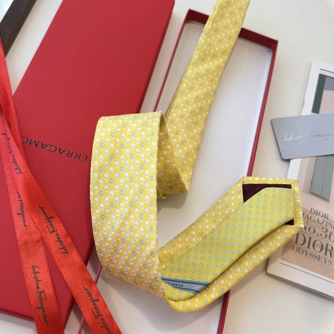 Ferragamo Ties Horseshoe-pattern silk necktie image 6