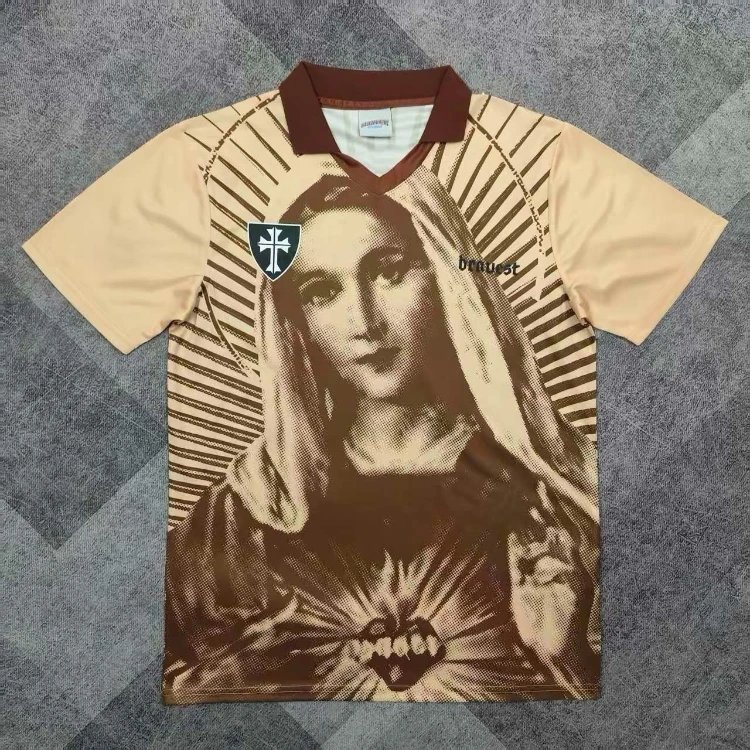 Unbranded Football Jerseys Virgin Mary Graphic Polo Jersey — SKU-01-2627 Brazil Mary Brown