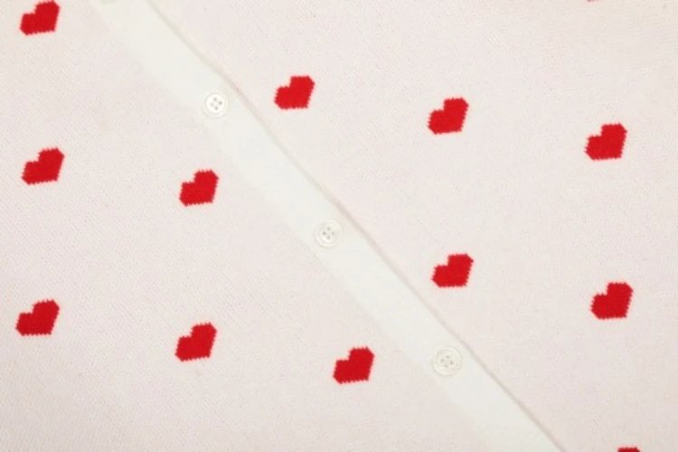 AMI Knitwear Heart Jacquard Button Cardigan image 4