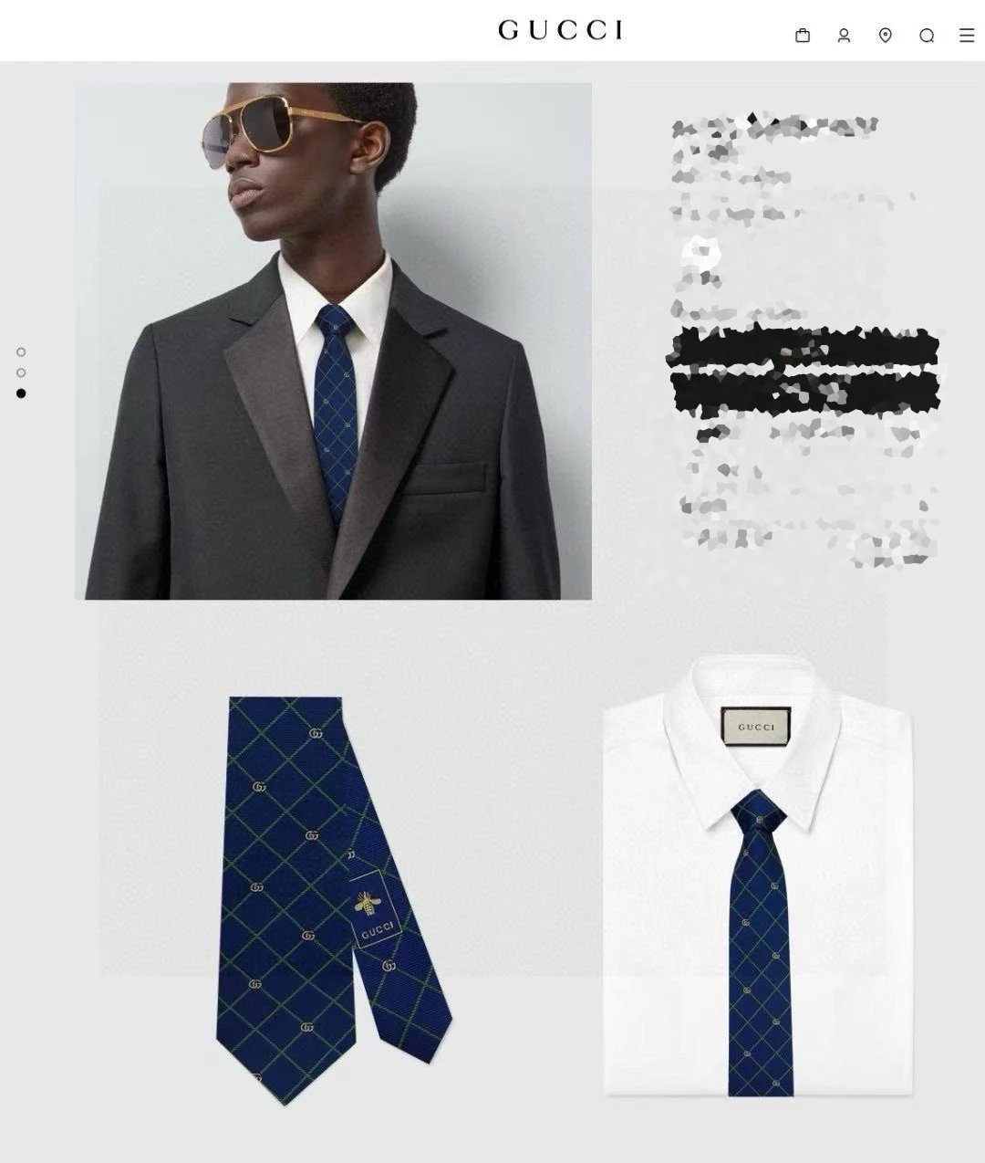 Gucci Ties GG Logo Check Pattern Tie image 8