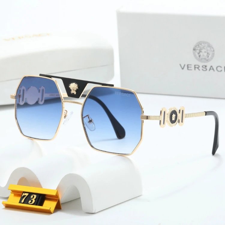 Versace Eyewear Oversized geometric-frame sunglasses with Medusa emblem — 4