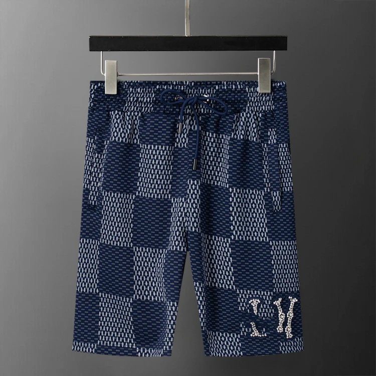 Unbranded Shorts Drawstring printed casual — SKU-03-29031 Royal Blue