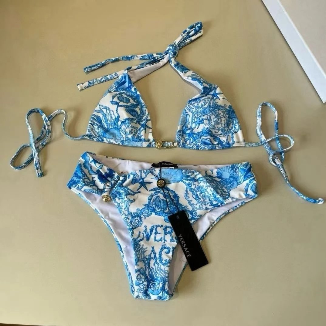 Versace Swimwear Two-Piece Triangle Bikini Set — 8
