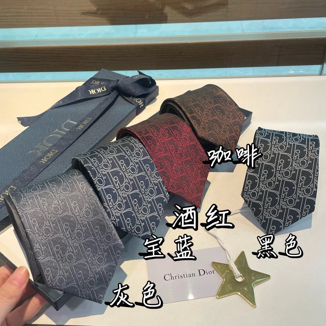 Dior Ties CD Diamond Pattern Tie image 1
