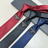 Prada Triangle Logo Silk Tie
